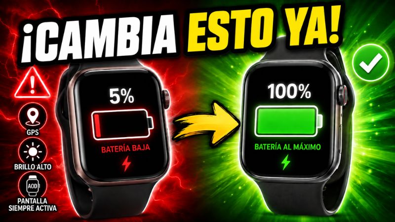 Estos 13 ajustes DESTROZAN la batería de tu smartwatch